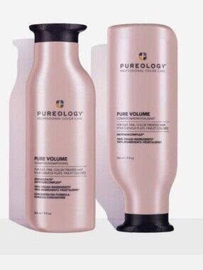 Pureology Pure Volume Shampoo & Conditioner Pink 9 Oz Full Size Set Volumizing